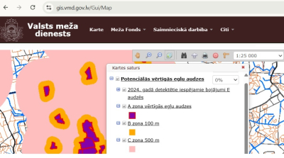 No 1.aprīļa noteiktās egļu audzēs aizliegta koku ciršana