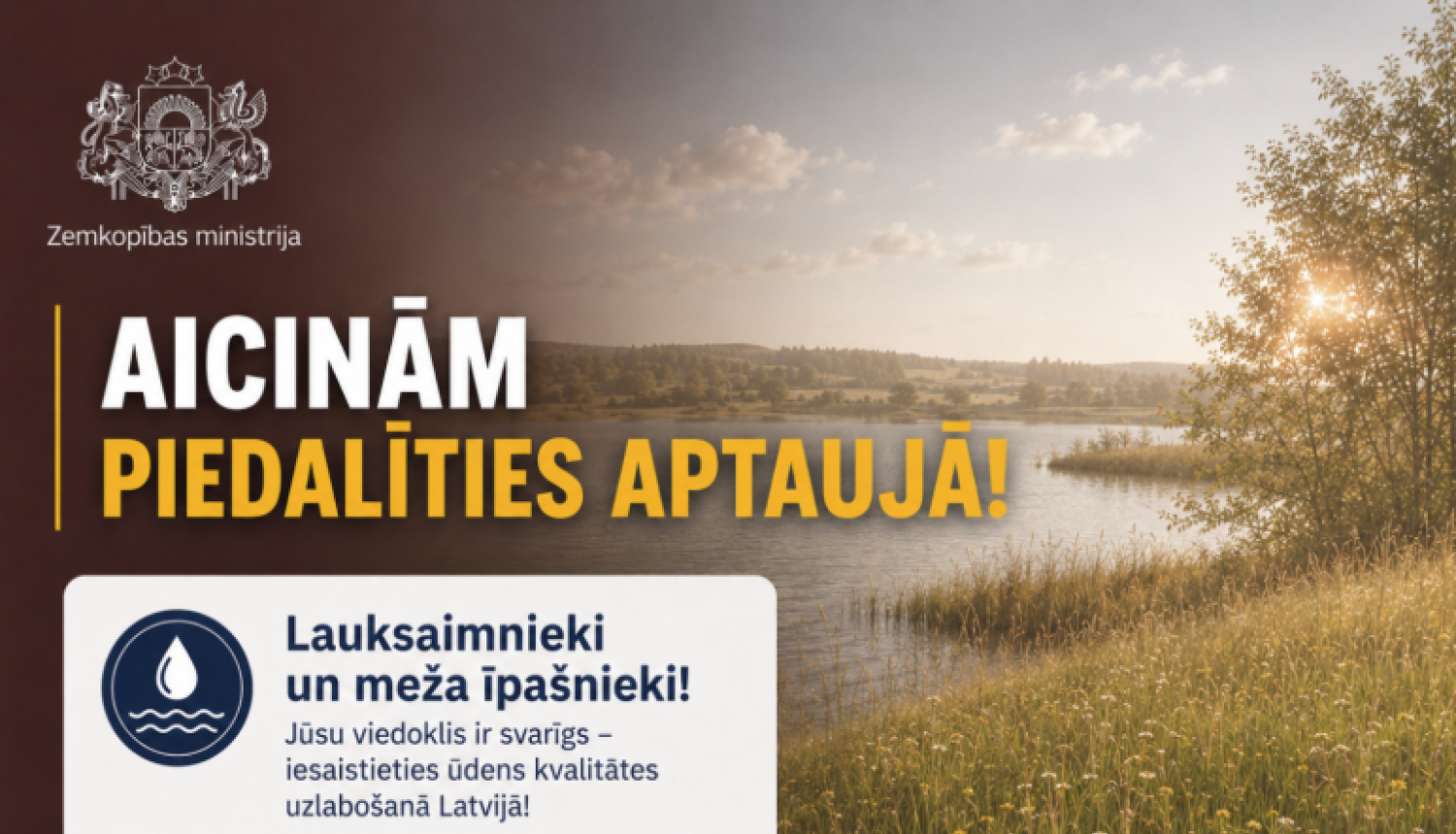 ZM aptauja par Latvijas upju baseinu apsaimniekošanas plānu ieviešanu