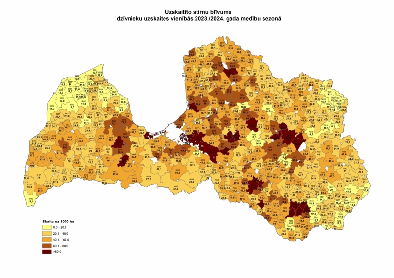 Stirnu uzskaites karte