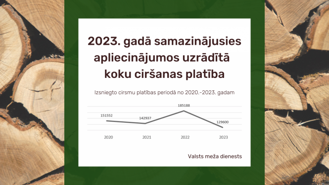2023. gadā samazinājusies apliecinājumos uzrādītā koku ciršanas platība